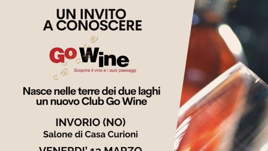 Invorio, “Nasce nelle terre dei due laghi un nuovo Club Go Wine”